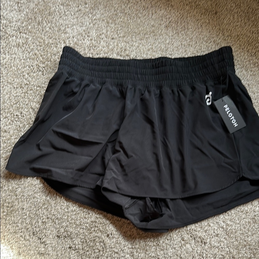 Peloton Black Athletic Shorts Lightweight Moisture-Wicking